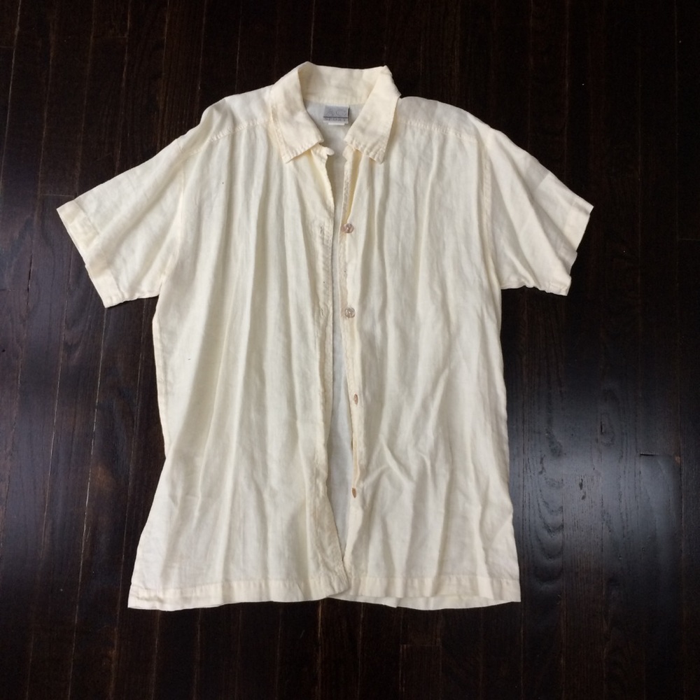 Vintage 100% Linen Button Up Shirt and Coverup